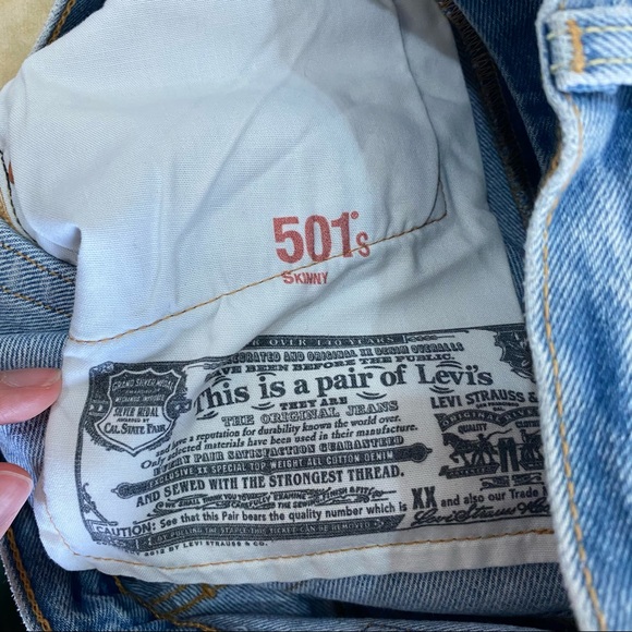 NWT Levi’s 501 S Skinny Jeans in Love Fool 24 x 30 - Picture 10 of 16